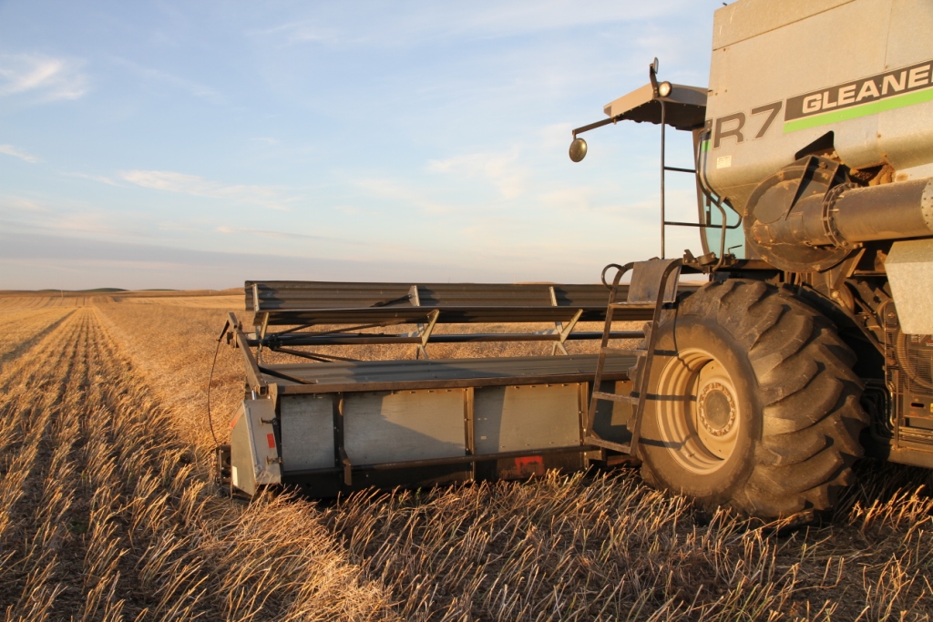 The RTK Trimble EZSteer keeps us within an inch at harvest. There is only 2