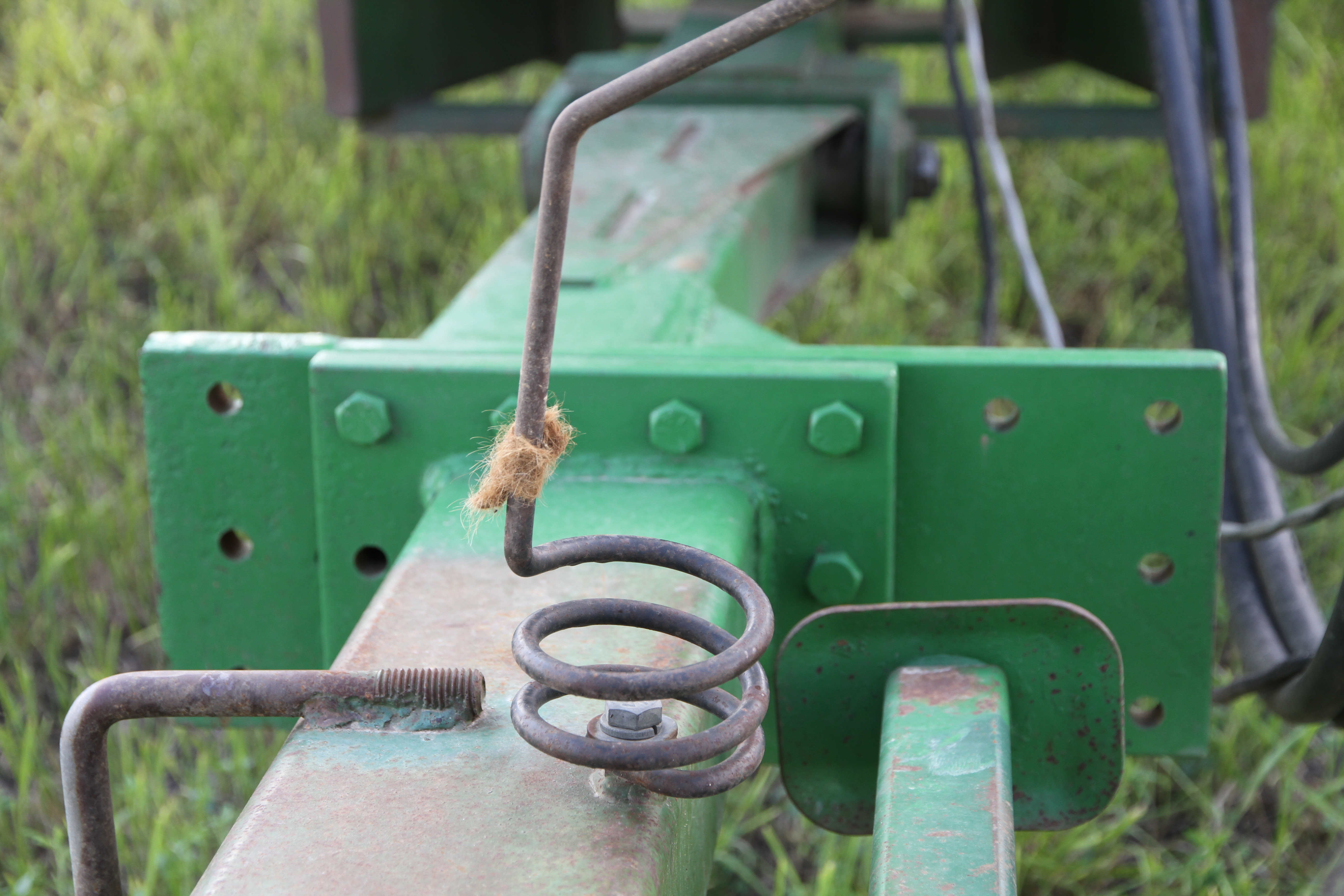 This is the offset hitch to our air tank to allow us to shift the air drill but keep the air tank on the tram lines.